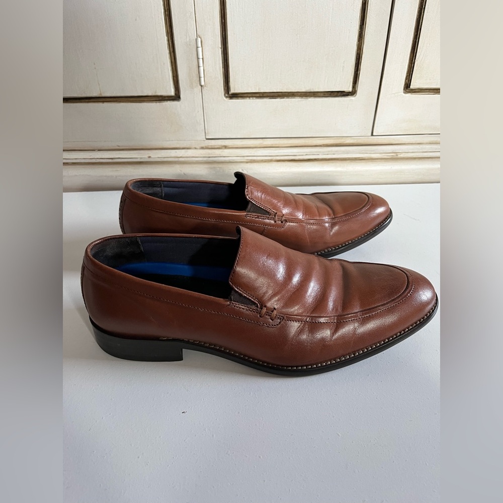 Johnston & Murphy Stockton Venetian Men's Brown Leather Loafers Dress Shoes 8.5